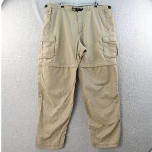REI Co-op Mens XXL 34 Convertible Cargo Pants Hiking Outdoor Khaki Nylon Flat